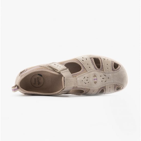 Free Spirit Cleveland Womens Sporty Shoes Khaki - Image 5