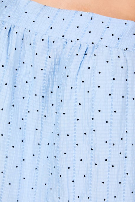 Spot Organza Strappy Bubble Hem Mini Dress - Image 5