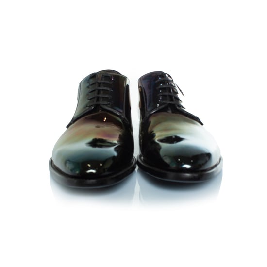 Iridescent leren derby - Image 5