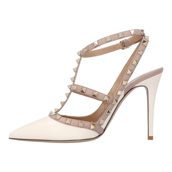 Valentino Dames Rockstud Enkelschoenen Met 100 mm In Wit - Image 2