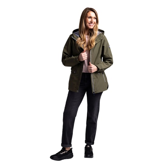 Trespass Womens/Ladies Flourish Waterproof Jacket (Herb) - Image 3