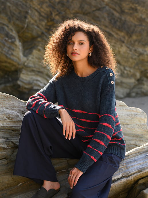 Drop Stitch Breton Jumper - Image 2