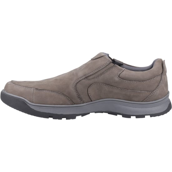 Hush Puppies Jasper Leather Men's Grey Nubuck Moccasins Shoes - Image 4