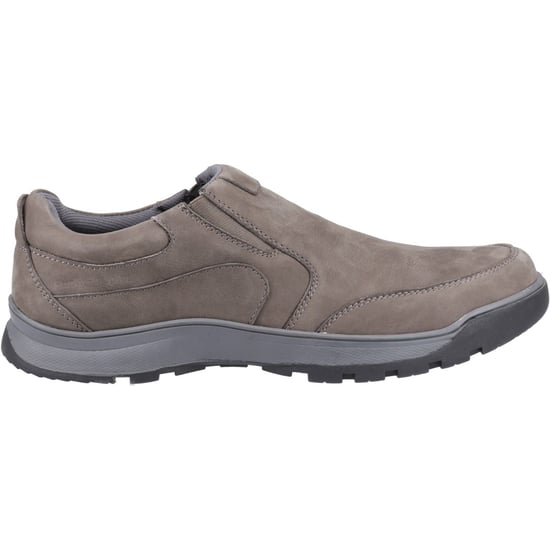Hush Puppies Jasper Leather Men's Grey Nubuck Moccasins Shoes - Image 5