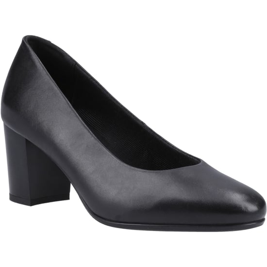 Hush Puppies Ivana Leer Dames Zwarte Schoenen - Image 1
