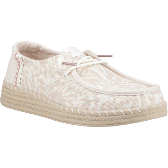 HEYDUDE Wendy Espadrille Retro Palm Bomullsblandning Kvinnor Ljusrosa/Vit Espadriller - Image 1