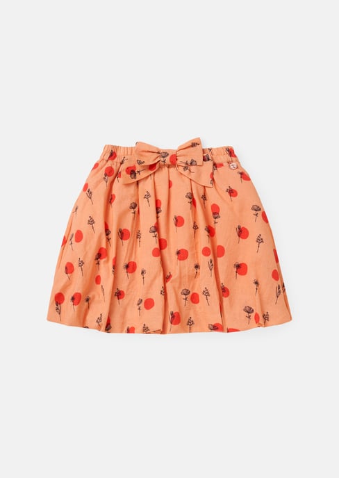 Annie Coral Puff Ball Skirt - Image 1