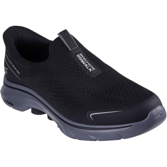 Skechers GO WALK 7 Easy On Evolution Textiel Heren Zwart/Grijs Sneakers - Image 1