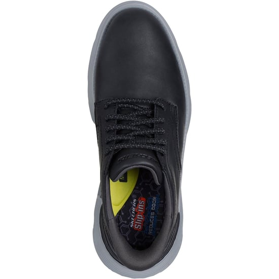 Skechers Garza Duran Leren Heren Zwarte Sneakers - Image 3