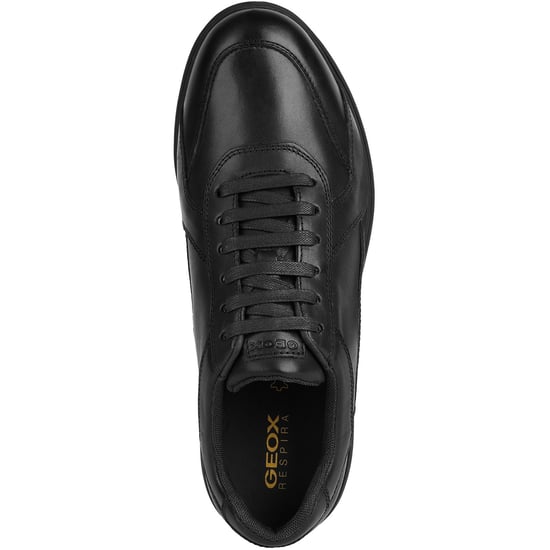 Geox U SPHERICA EC12 Leren Rundleer Heren Zwarte Sneakers - Image 4