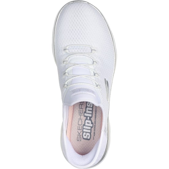 Skechers Summits Diamond Dream Textiel Dames Witte/Zilveren Sneakers - Image 3