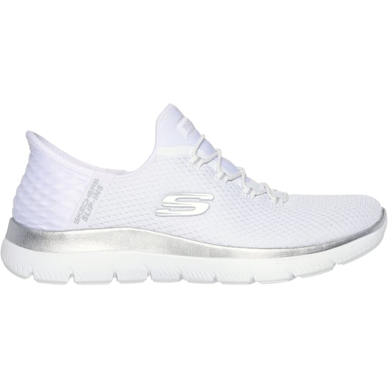Skechers Summits Diamond Dream Textiel Dames Witte/Zilveren Sneakers - Image 5