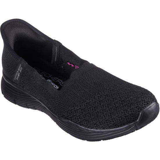Skechers Seager Believe It Textiel Dames Zwarte Sneakers - Image 1