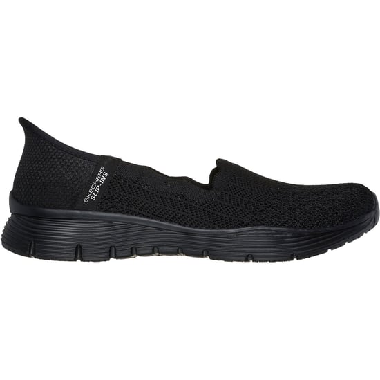 Skechers Seager Believe It Textiel Dames Zwarte Sneakers - Image 5