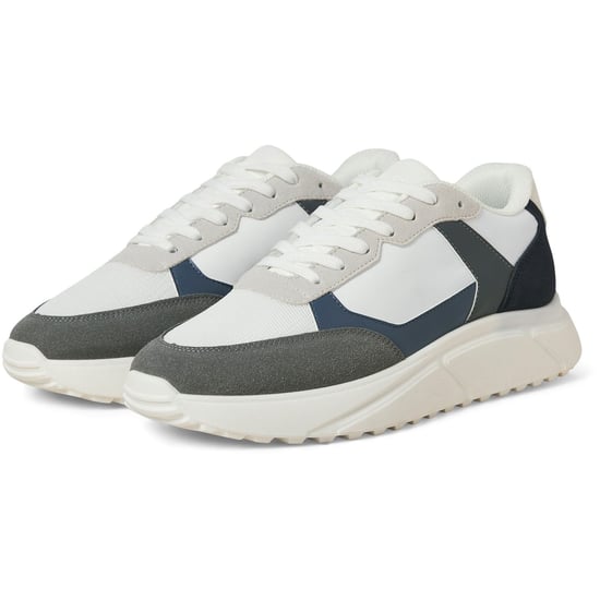 Jack & Jones Aspire Runner Polyurethane Men's White Castlerock/Navy Blazer Trainers - Image 1