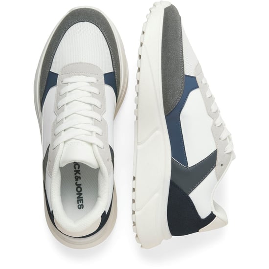 Jack & Jones Aspire Runner Polyurethane Men's White Castlerock/Navy Blazer Trainers - Image 3