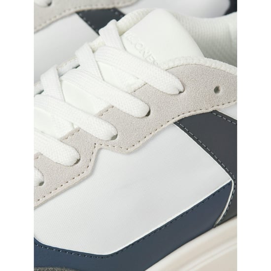 Jack & Jones Aspire Runner Polyurethane Men's White Castlerock/Navy Blazer Trainers - Image 6