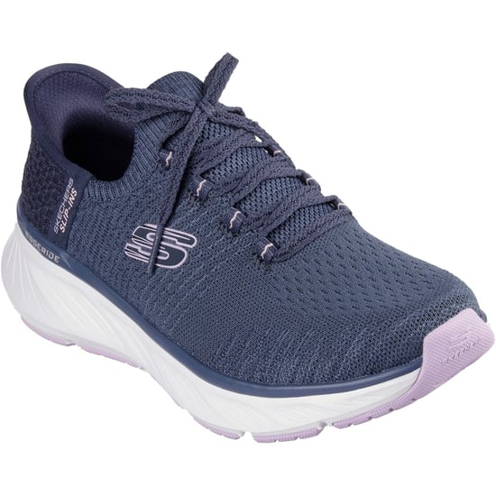 Skechers Edgeride Impression Textiel Dames Navy/Lavendel Sneakers - Image 1