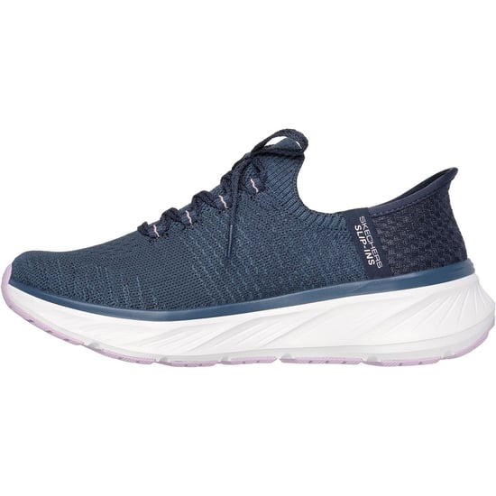 Skechers Edgeride Impression Textiel Dames Navy/Lavendel Sneakers - Image 4