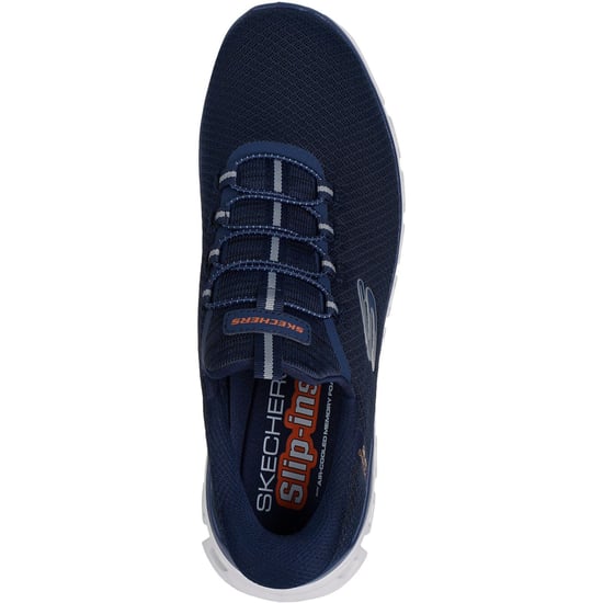 Skechers Glide-Step Noxus Textile Men's Navy Trainers - Image 3