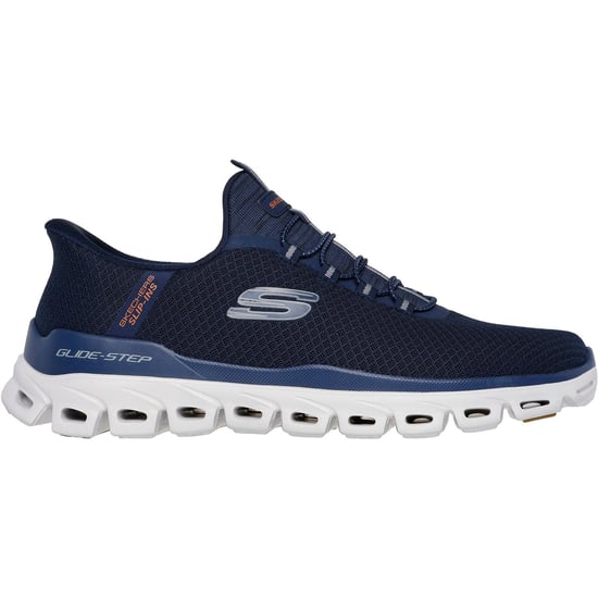 Skechers Glide-Step Noxus Textile Men's Navy Trainers - Image 5