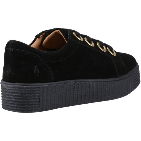 Hush Puppies Tamsin Suède Dames Zwarte Sneakers - Image 2