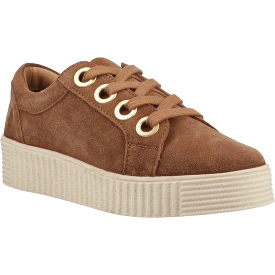 Hush Puppies Tamsin Suède Dames Tan Sneakers - Image 1