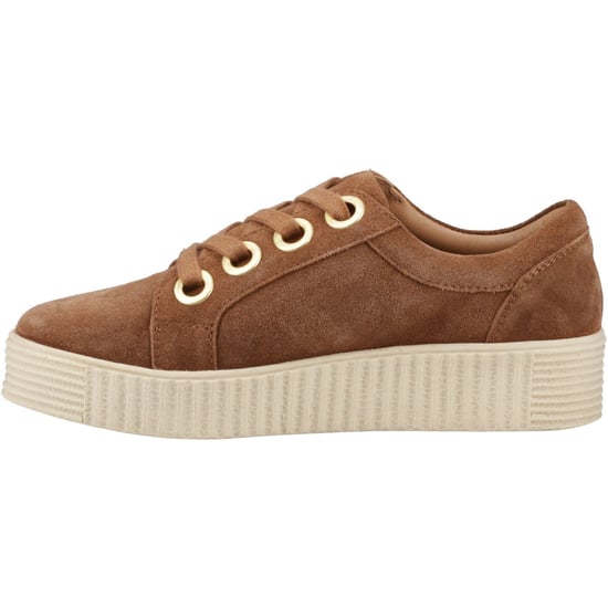 Hush Puppies Tamsin Suède Dames Tan Sneakers - Image 4