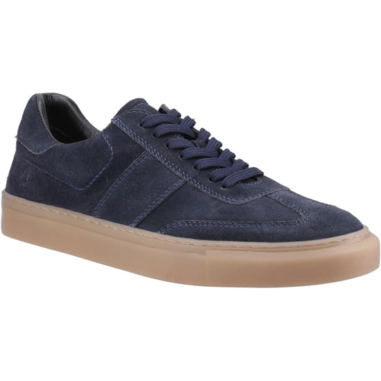 Hush Puppies Riley Suède Heren Navy Suède Sneakers - Image 1