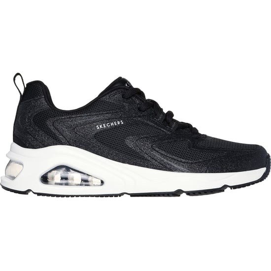 Skechers Tres-Air Uno Glit-Airy Dames Zwarte Sneakers - Image 5