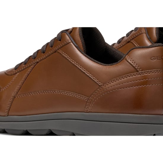 Geox U SPHERICA EC12 Leren Bovine Volnerf Heren Cognac Sneakers - Image 6