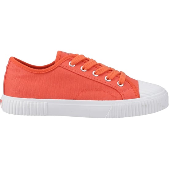 Hush Puppies Freya Canvas Textile Women's Orange Trainers - Image 5