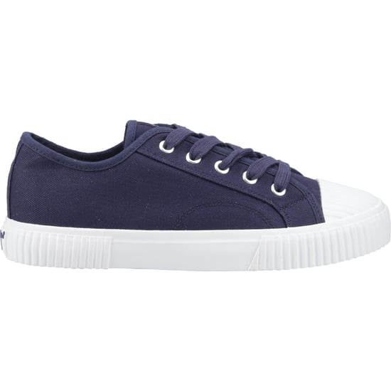 Hush Puppies Freya Canvas Textile Women's Navy Trainers - Image 5