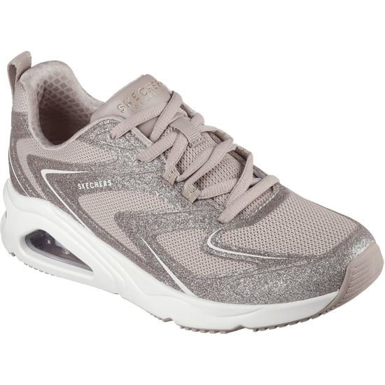Skechers Tres-Air Uno Glit-Airy Dames Taupe Sneakers - Image 1