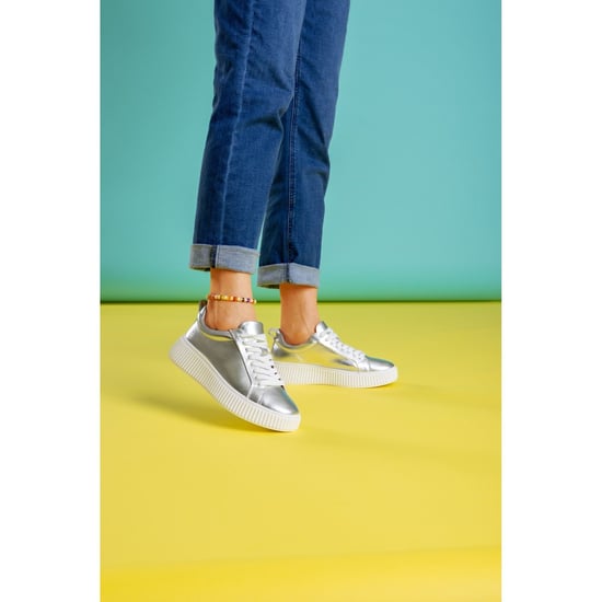 Hush Puppies Harlow Leren Dames Zilveren Sneakers - Image 6