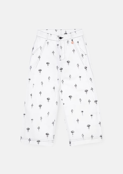 Estelle Ivory Poplin Trousers - Image 1