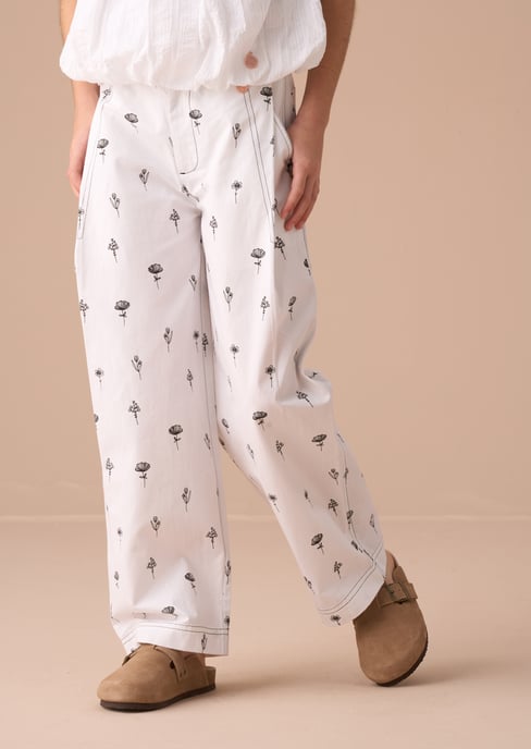 Estelle Ivory Poplin Trousers - Image 3