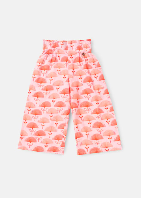 Carman Pink Fan Floral Trousers - Image 1