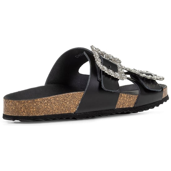 Geox D BRIONIA R Leren Dames Zwarte Sandalen - Image 2