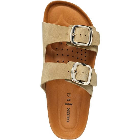 Geox D BRIONIA H Leren Dames Licht Taupe Wedges - Image 3
