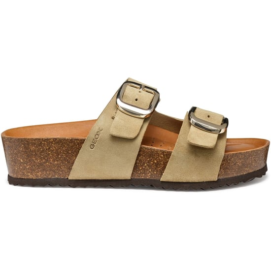 Geox D BRIONIA H Leren Dames Licht Taupe Wedges - Image 4
