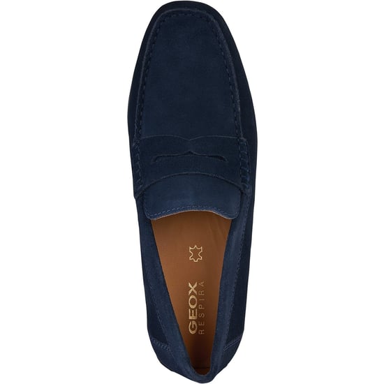 Geox U KOSMOPOLIS + GRIP Leren Heren Navy Instappers - Image 4
