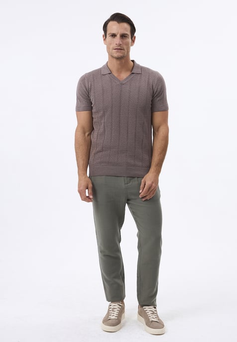 Polo Shirt Short Sleeve 100% Cotton Knitted Jersey - Image 2