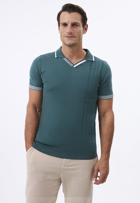 Polo Shirt Short Sleeve Knitted Jersey - Image 2