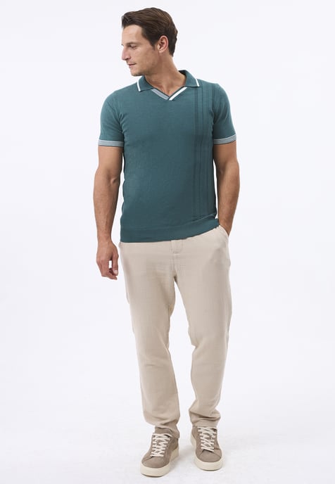 Polo Shirt Short Sleeve Knitted Jersey - Image 3