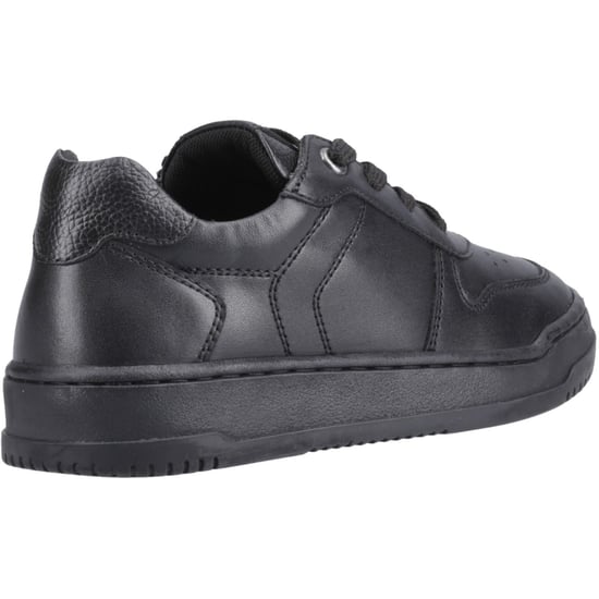 Hush Puppies Dougie Läder Killar Svarta Träningsskor - Image 2