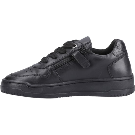 Hush Puppies Dougie Läder Killar Svarta Träningsskor - Image 4