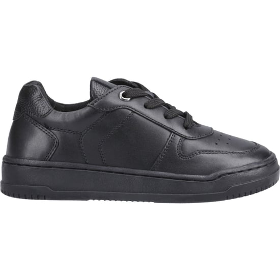 Hush Puppies Dougie Läder Killar Svarta Träningsskor - Image 5