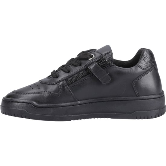 Hush Puppies Dougie Läder Killar Svarta Träningsskor - Image 4