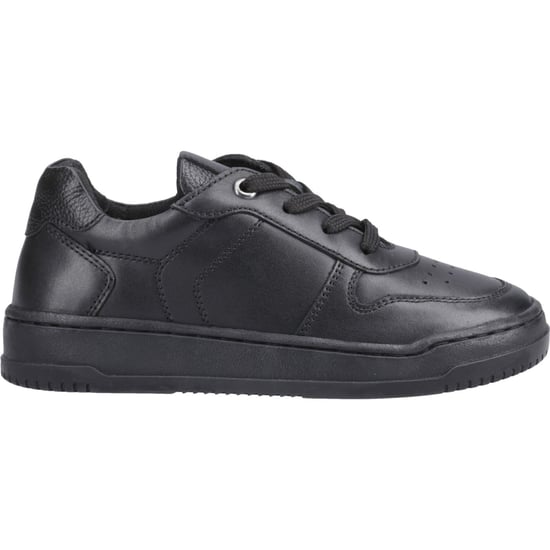Hush Puppies Dougie Läder Killar Svarta Träningsskor - Image 5